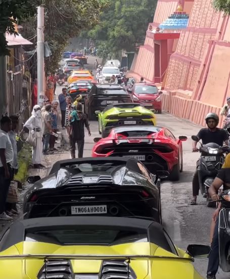 मसूरी में Lamborghini का मेला, स्थानीय लोगों में उत्साह का माहौल, देखें तस्वीरें