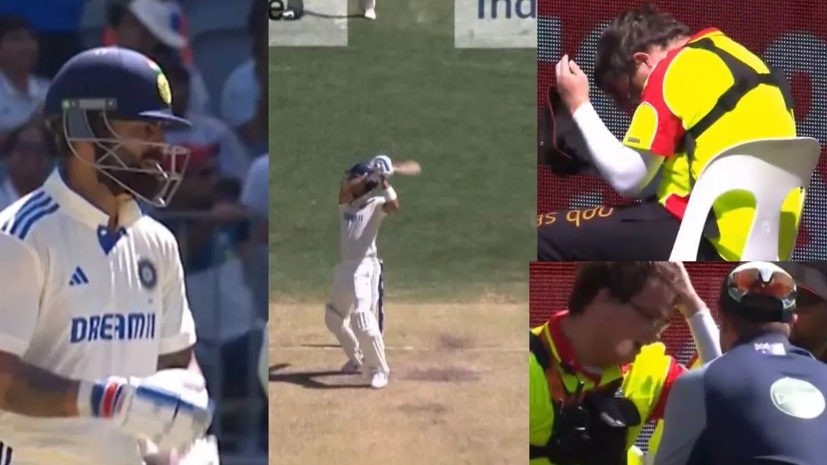 ind vs aus 1st test day 3 virat kohli six