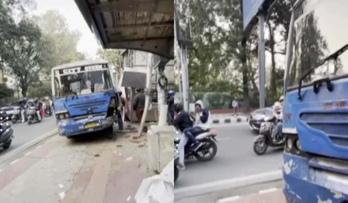 चालक को पड़ा मिर्गी का दौरा, अनियंत्रित होकर होर्डिंग से टकराई बस, कई लोग घायल