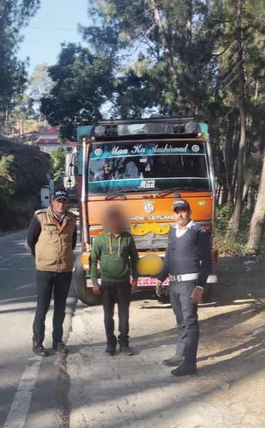 शराब के नशे में ट्रक दौड़ाने वाला ड्राइवर गिरफ्तार