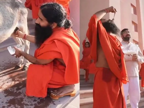 baba-ramdev-drank-donkey-milk-video-viral