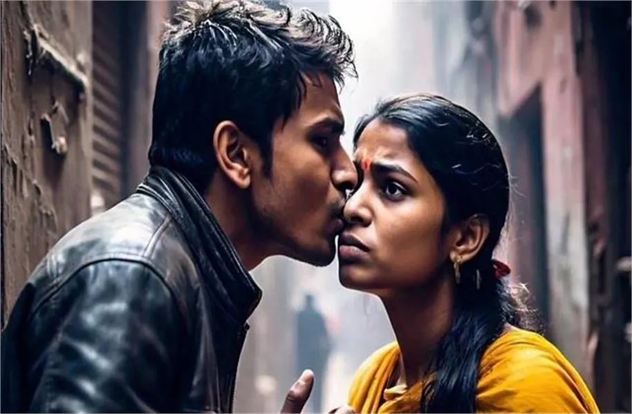 thief entered the house find nothing so he kissed the woman and ran away