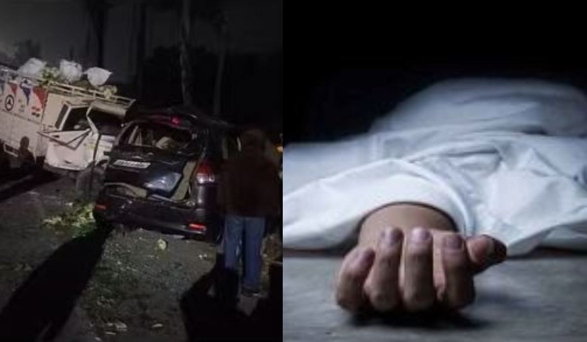 पिकअप और कार की आमने सामने जोरदार टक्कर,एक की मौत, तीन घायल