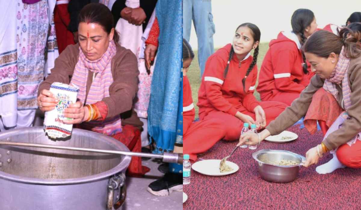 खेल मंत्री ने अनाथ बच्चों के साथ मनाया मकर सक्रांति, अपने हाथों से खिचड़ी बनाकर खिलाई