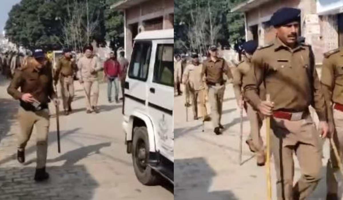 नगर निकाय चुनाव की तैयारियों में जुटी पुलिस, कलियर क्षेत्र में निकाला फ्लैग मार्च