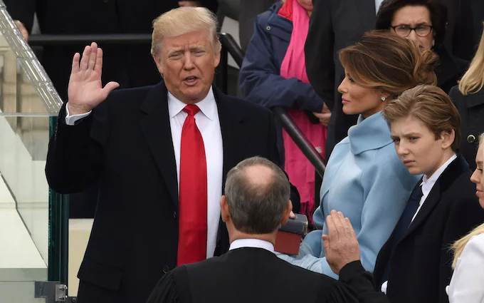 TRUMP TAKING OATH