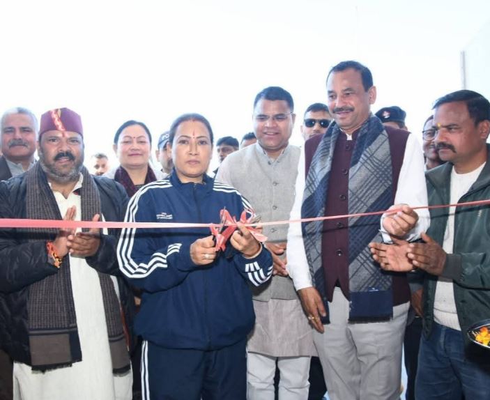 पिथौरागढ़ पहुंची खेल मंत्री, हरि सिंह थापा स्पोर्ट्स कॉलेज में बहुउद्देशीय हॉल का किया लोकार्पण