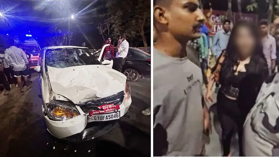drunken-russian-girl and bharat sarkaar car