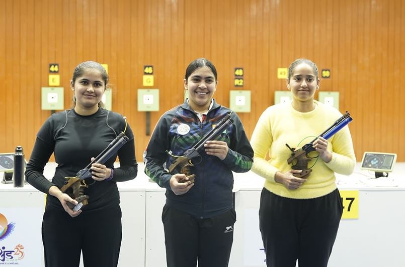 त्रिशूल शूटिंग रेंज में हरियाणा की सुरुचि ने किया गोल्ड पर कब्जा