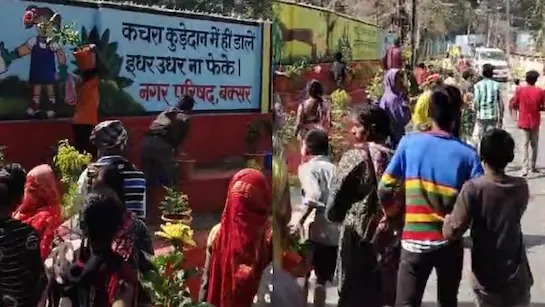 bihar buxar flower-pots loot after nitish kumar left