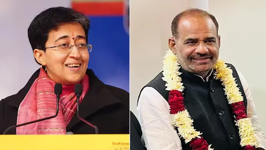 delhi-assembly-election-2025 delhi-cm-atishi-won-kalkaji-seat BJP ramesh-bidhuri-LOSES