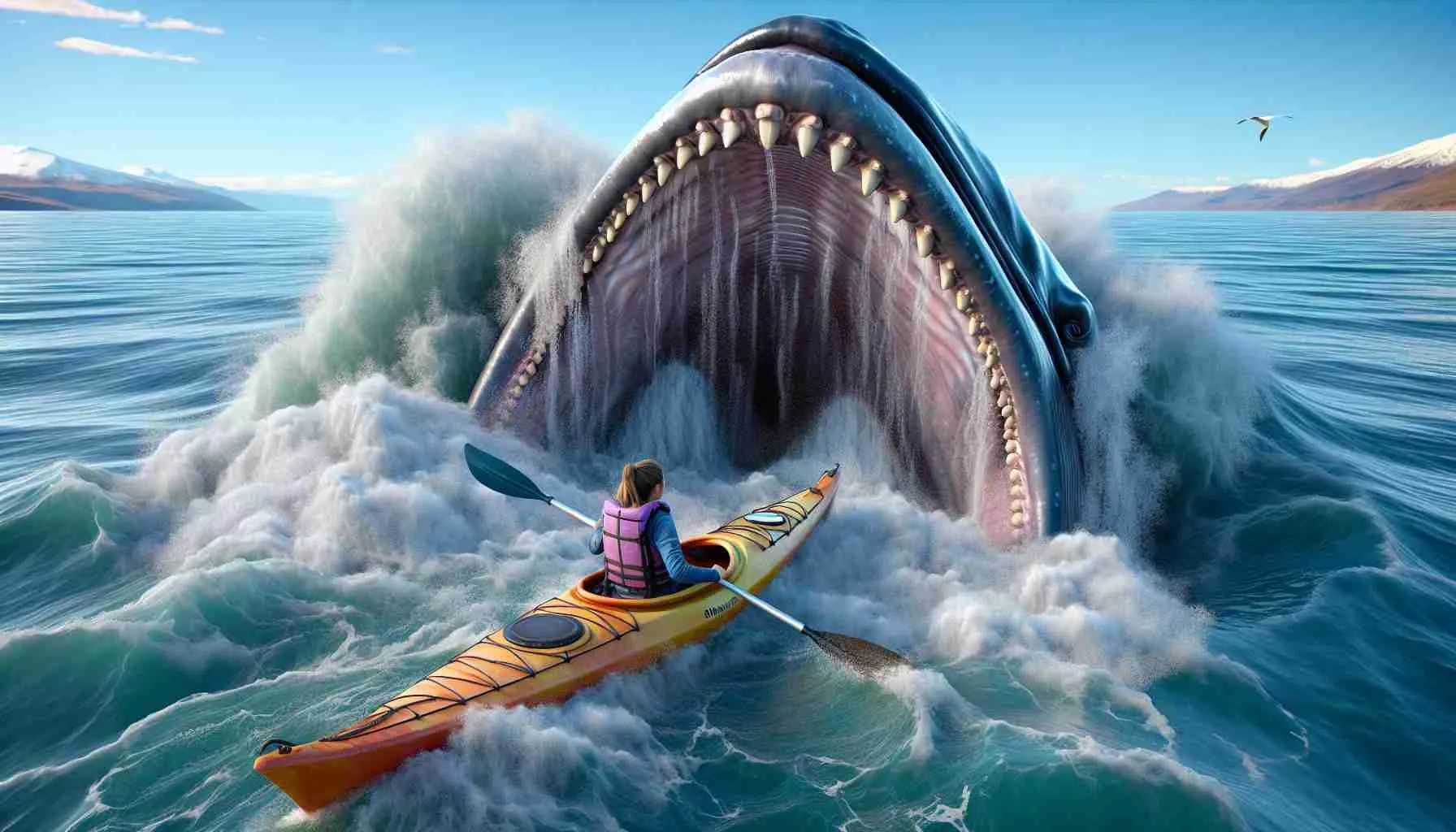 kayaker-whale SWALLOW SON VIRAL VIDEO