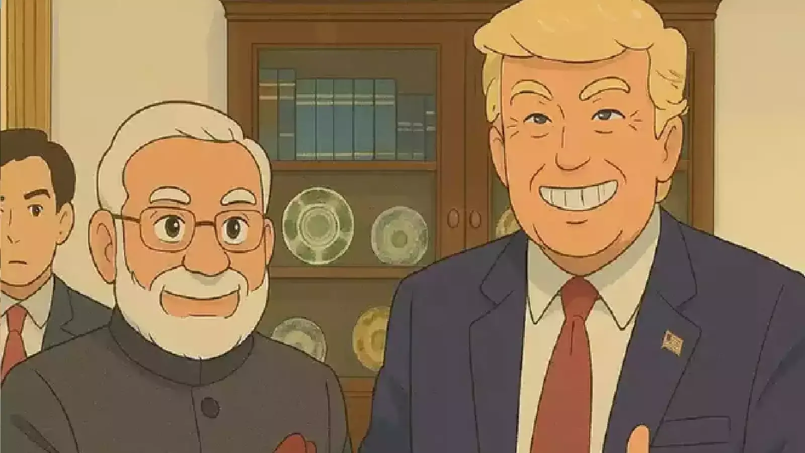 how to make ghibli style image pm modi donald trump