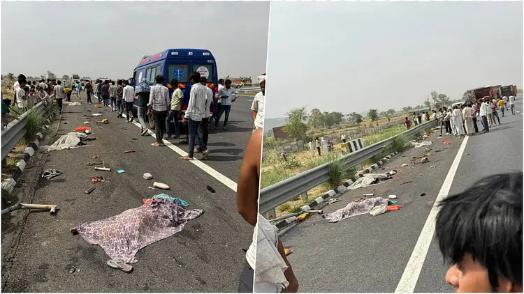 nuh road-accident-in-haryana-six-laborers-killed एक्सप्रेसवे पर दर्दनाक हादसा