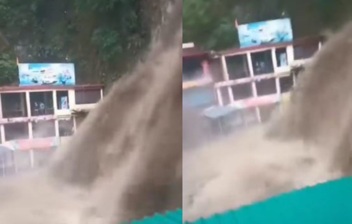 आफत बनकर बरसी बारिश, कैंपटी फॉल में हुआ लैंडस्लाइड, दहशत में आए पर्यटक