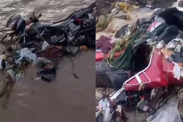 Dozens vehicles swept away in debris in Rudraprayag