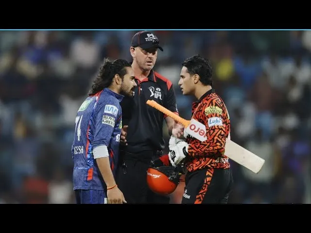 lsg-vs-srh-abhishek-digvesh-FIGHT VIDEO