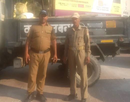 अवैध खनन के खिलाफ सख्ती, पुलिस ने किया रेत से भरा ट्रक सीज