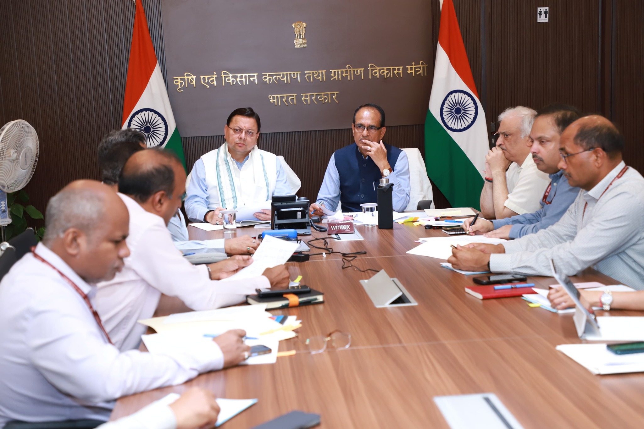 cm dhami meet shivraj chauhan