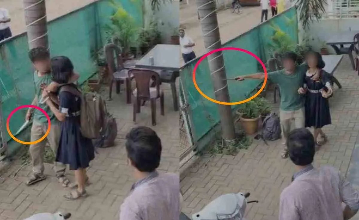 Maharashtra News razy-lover-threatened-a-school-girl-at-knife-point video viral